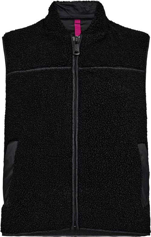 Mos Mosh Mmrowe Teddy Waistcoat Kvinde Black Veste Str L - hos Magasin