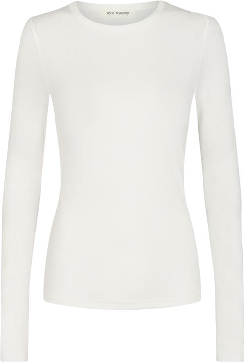 Sofie Schnoor Tshirt Long Sleeve Kvinde Hvid Langærmede T-shirts Str M - hos Magasin