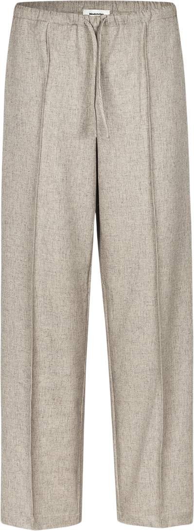 Se Modström Kalemmd Pants Kvinde Beige Melange Bukser Med Lige Ben Str M - hos Magasin ved Magasin