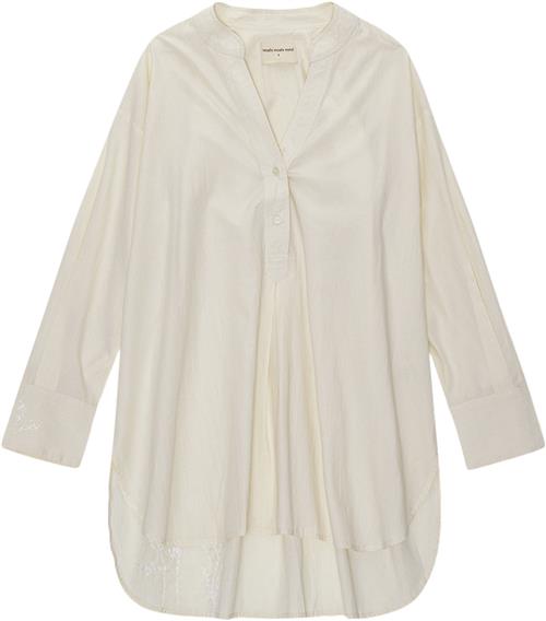 Se Moshi Moshi Mind Posy Shirt Poplin Kvinde Natural Emb Langærmede Skjorter Str XL - hos Magasin ved Magasin