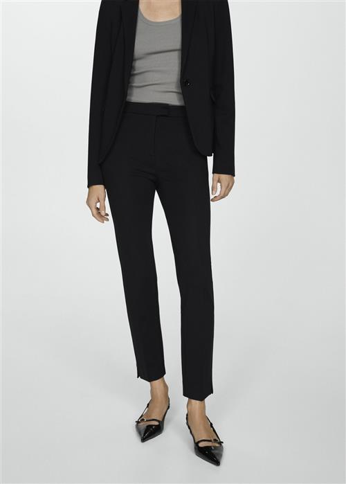 MANGO Pleated Suit Trousers Kvinde Black Bukser Str 38 - hos Magasin