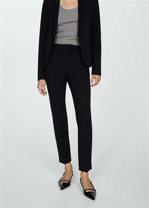 MANGO Pleated Suit Trousers Kvinde Black Bukser Str 32 - hos Magasin