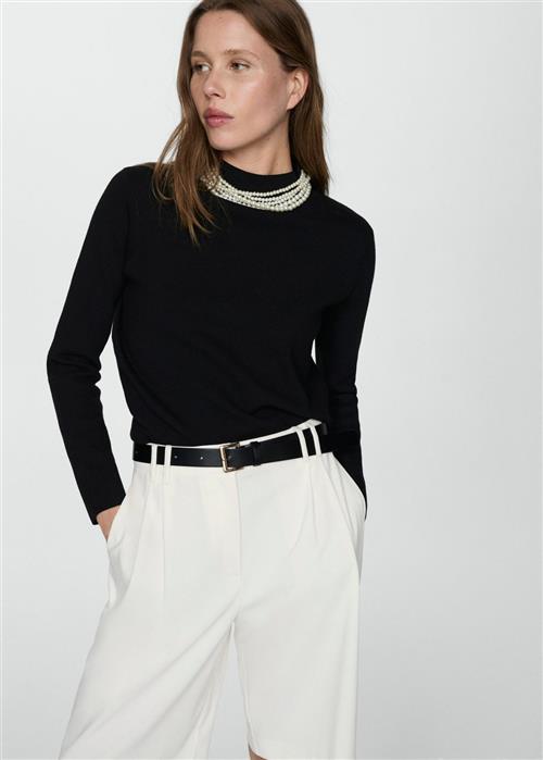 MANGO High Collar Sweater Kvinde Black Sweaters Str S - hos Magasin