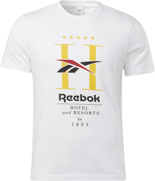 Se Reebok Classics Hotel TEE Mand Hvid Kortærmede T-shirts Regular Fit Str L - hos Magasin ved Magasin