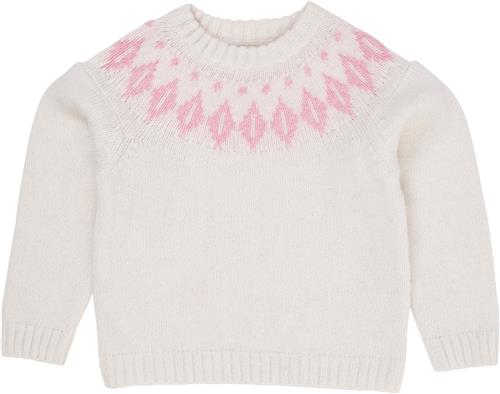 Copenhagen Colors Wool Iceland Blouse Str 86 - Cream/bubblegum Strik Uld hos Magasin