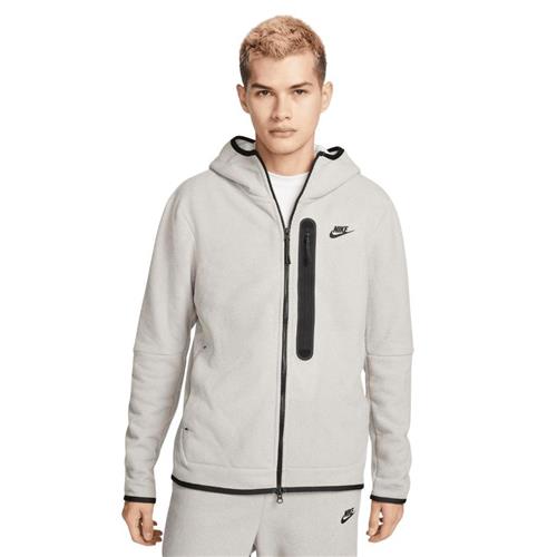 Se Nike Sportswear Fleece Full zip Winterized Hoodie Mand Cobblestone/black Fleece Str XL - Bomuld hos Magasin ved Magasin