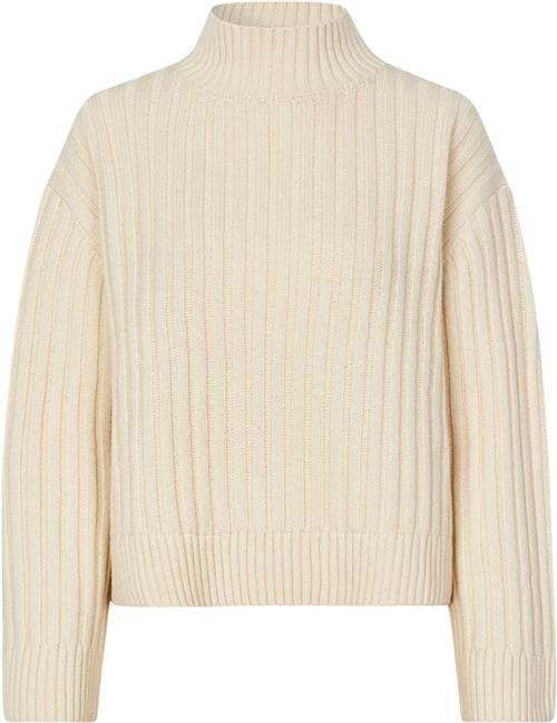 Modström Fultonmd rib Tneck Kvinde Summer Sand Sweaters Str S - hos Magasin