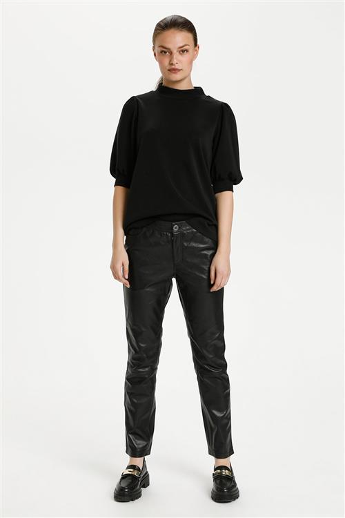 Se My Essential Wardrobe 21 THE Puff Blouse Kvinde Black Kortærmede Bluser Casual Fit Str S - hos Magasin ved Magasin