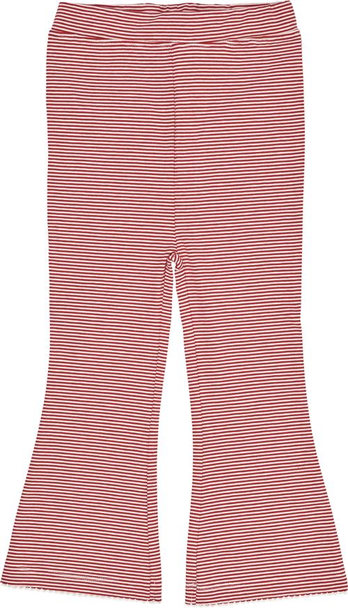 Copenhagen Colors Striped Flare Pant Kvinde Red/cream Stripe Bukser Str 92 - Bomuld hos Magasin