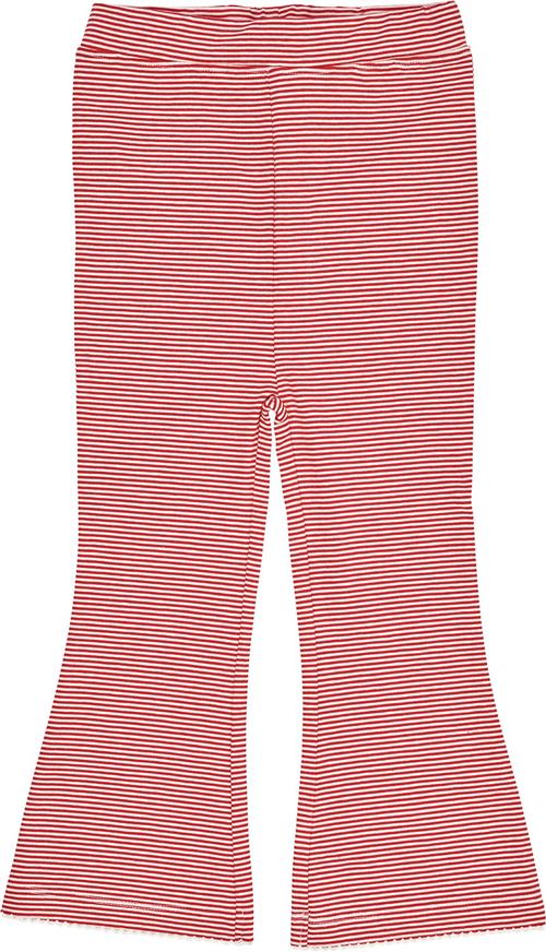 Copenhagen Colors Striped Flare Pant Str 92 - Red/cream Stripe Bukser Bomuld hos Magasin