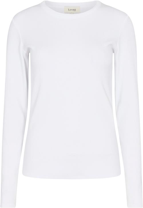 Levete room Lrnumbia 3 Kvinde L100 - White Langærmede T-shirts Str M - hos Magasin