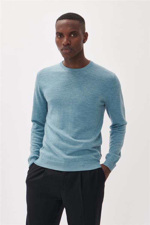 Se Matinique Margrate Merino Mand Oceanview Melange Sweaters Regular Fit Str XL Merino - hos Magasin ved Magasin