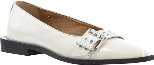 Bianco Biavictoria Buckle Ballet Flat Nappalak Kvinde Off White Nappala Ballerinaer Str 39 - hos Magasin