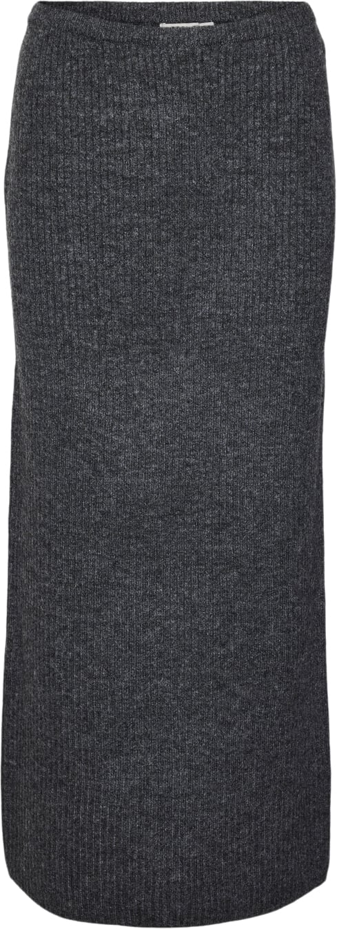 Vero Moda Vmmay HW Maxi Knit Skirt VMA Kvinde Dark Grey Melange Skjorter Str S - hos Magasin