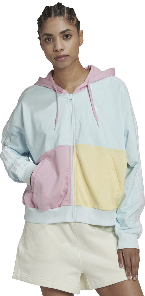 adidas Essentials 3ipes Colorblock Full-zip Hættetrøje M - Hættetrøjer & Sweatshirts Bomuld hos Magasin