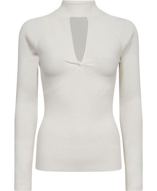 Se GUESS LS Twisted CUT OUT Rubie Swtr Kvinde Cream White Langærmede T-shirts Str S - hos Magasin ved Magasin