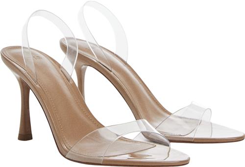 MANGO Seethrough Straps Sandals Kvinde Lt-pastel Pink Slingbacks Str 39 - hos Magasin