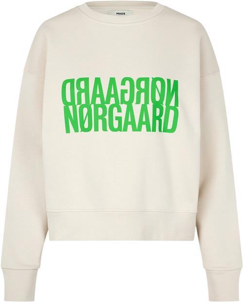 Mads Nørgaard - Copenhagen Organic Sweat Tilvina Sweatshirt Kvinde Silver Birch Sweatshirts Regular Fit Str L - Bomuld hos Magasin