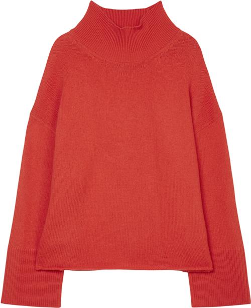 Marc O’Polo Pullover, Longsleeve, Standup Coll Kvinde Poppy Red Rullekraver Str L - hos Magasin