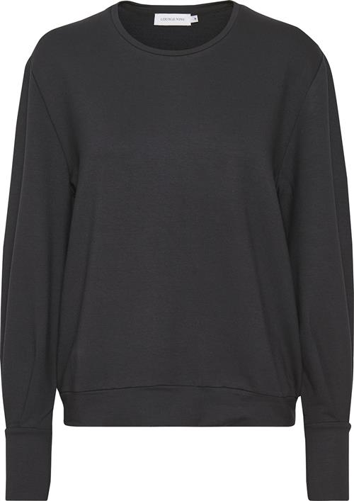 Se Lounge Nine Lnfinola Sweat Blouse Lenzing Modal Kvinde Pitch Black Langærmede Bluser Loose Fit Str L - hos Magasin ved Magasin