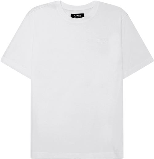 7 Days Active Organic Fitted Tee Kvinde 049 Brilliant White Kortærmede T-shirts Str S - hos Magasin