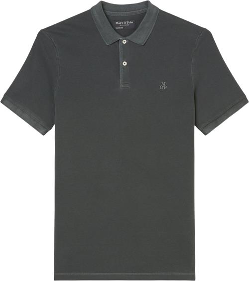 Marc O’Polo Polo, Short Sleeve, Button Placket, Mand Pirate Black Kortærmede Poloer Str L - hos Magasin