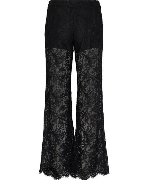 Hope Step Lace Trouser Kvinde Black Lace Flare Bukser Str 34 - hos Magasin