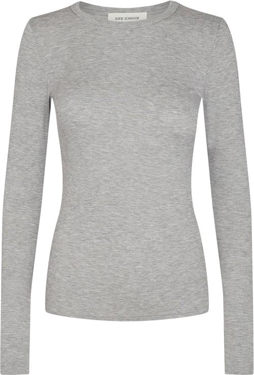 Sofie Schnoor Tshirt Long Sleeve Kvinde Grå Langærmede T-shirts Str L - hos Magasin