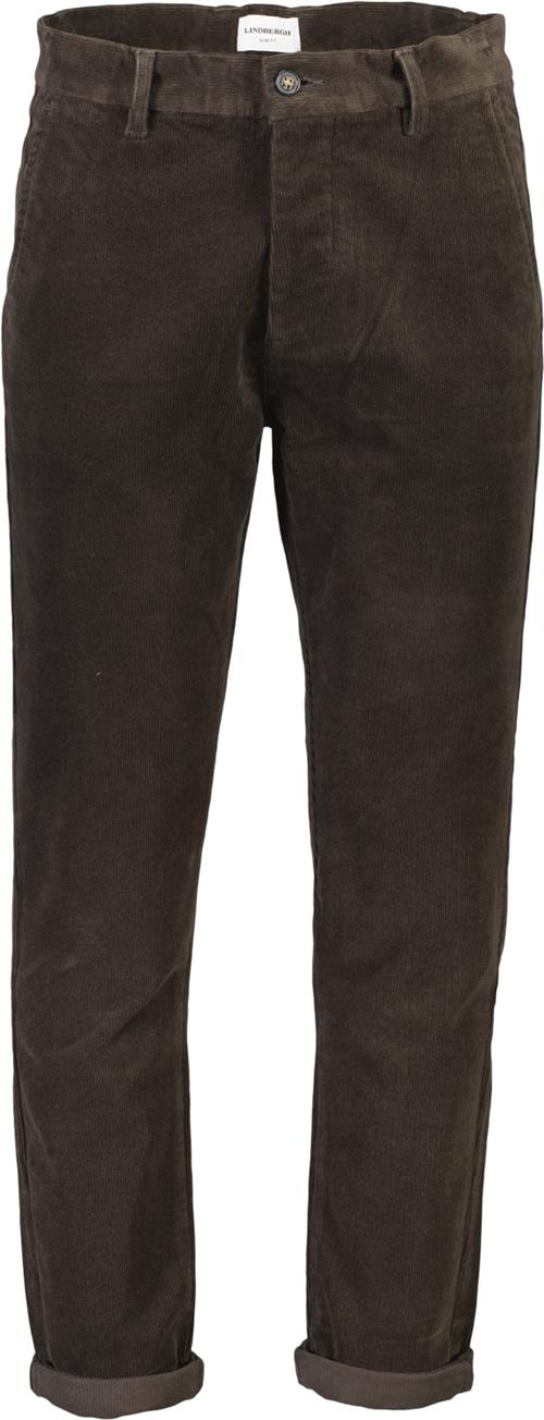 Se Lindbergh Cropped Corduroy Pants Mand Brun Chinos Str L - hos Magasin ved Magasin