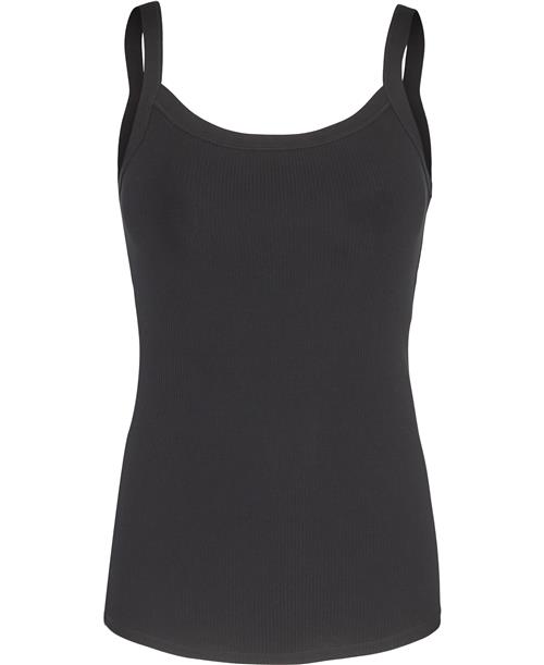 Filippa K Fine Rib Singlet Kvinde Black Tanktoppe Str S - hos Magasin