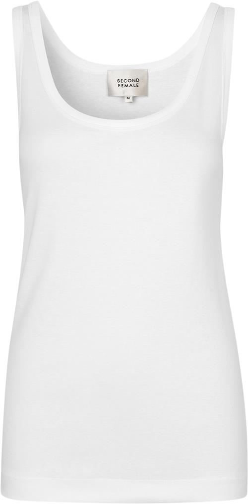 Second Female Ambra Tanktop Kvinde White Tanktoppe Str XS - hos Magasin