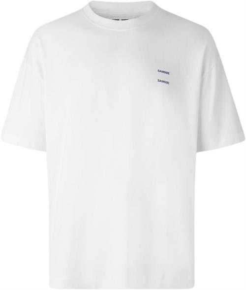 Samsøe Samsøe Joel Tshirt 11415 Mand White Kortærmede T-shirts Str S - Bomuld hos Magasin