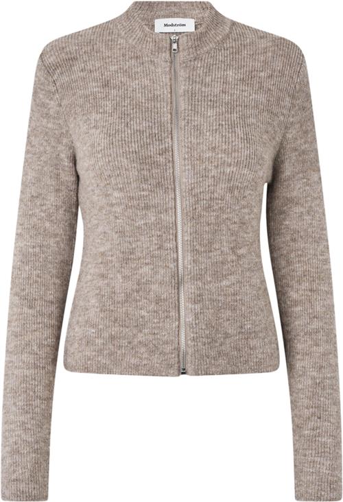 Se Modström Treemd Cardigan Kvinde Beige Melange Sweaters Str XS - hos Magasin ved Magasin