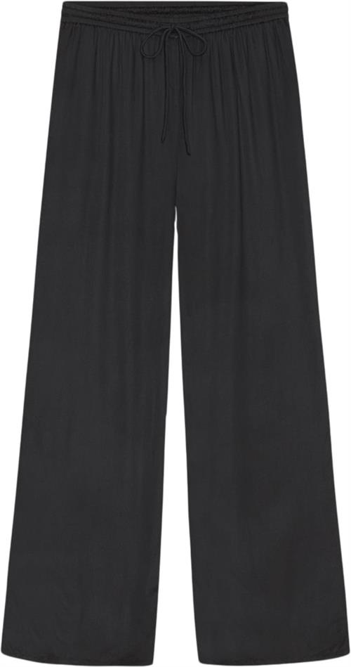 Se Moshi Moshi Mind sea Pants Silky Kvinde Black Bukser Med Brede Ben Str L - hos Magasin ved Magasin