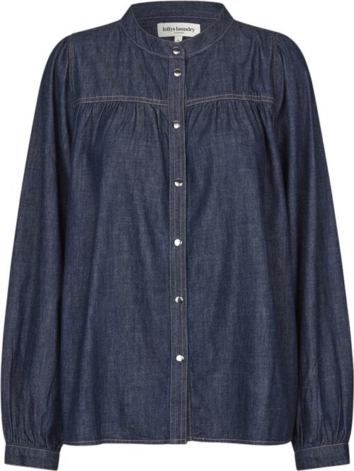 Lollys Laundry Nickyll Shirt LS Kvinde Blue Langærmede Skjorter Str XS - hos Magasin