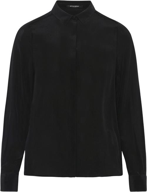 Bruuns Bazaar Lillie Corinne Shirt Kvinde Black Langærmede Skjorter Str 40 - hos Magasin