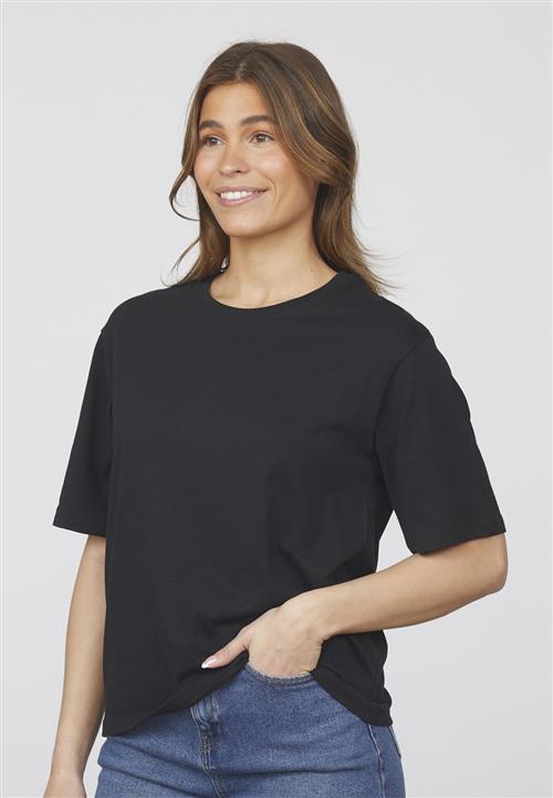 SisterS Point Hedaloose.SS Kvinde Black Kortærmede T-shirts Str XS - hos Magasin