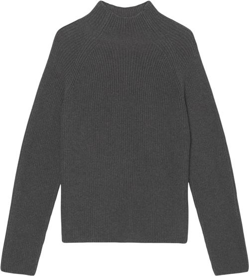 Marc O’Polo Pullover, Longsleeve, Standup Coll Kvinde Deep Grey Melange Sweaters Str S - hos Magasin