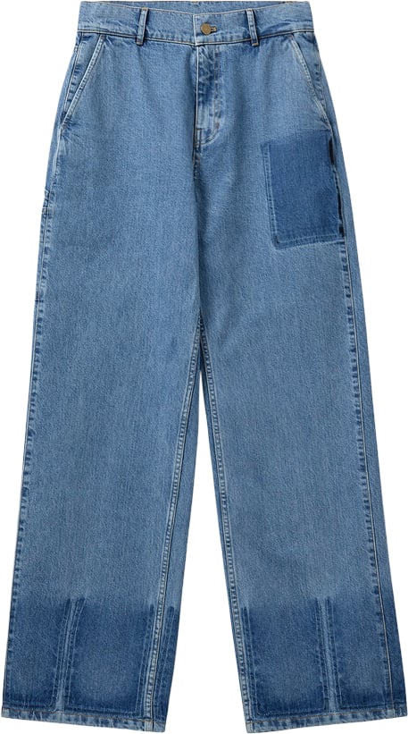 Se H2OFAGERHOLT New York Jeans Kvinde Blue Denim Wide Jeans Str XS - Bomuld hos Magasin ved Magasin