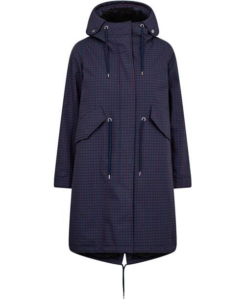 Danefæ Danesvaneke Plaid Winter Parka Kvinde Marine/black/redw Parkaer Str XL - hos Magasin