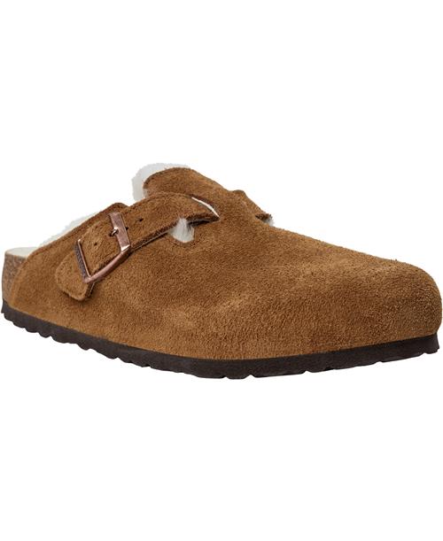 Birkenstock Boston Shearling Leve Mink LAF Kvinde Braun Slip-ins Str 38 - hos Magasin