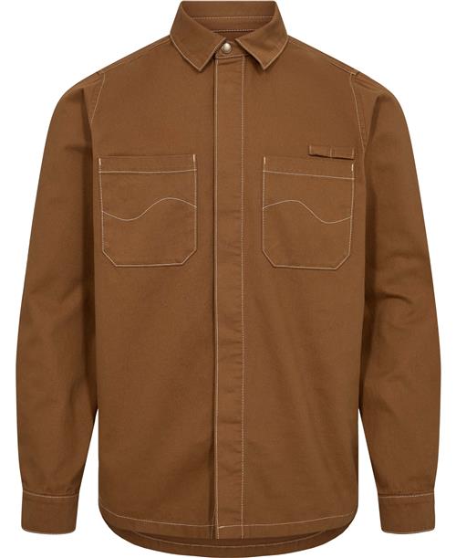 Magasin du Nord Collection Magasin Jadon 2 Overshirt Organic Gots Mand Rubber Overshirts Str L Bomuld