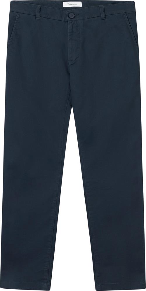 Knowledge Cotton Apparel Luca Slim Twill Chino Pants Gots/vegan Mand Blå Casual Bukser Straight Fit Str 30/34 - hos Magasin