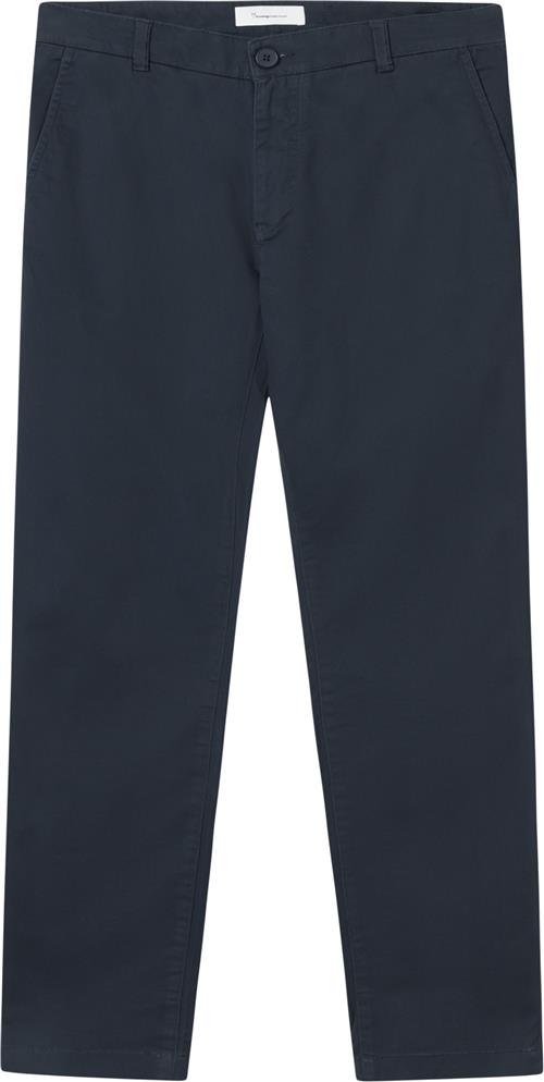 Knowledge Cotton Apparel Luca Slim Twill Chino Pants Gots/vegan Mand Blå Casual Bukser Straight Fit Str 28/34 - hos Magasin