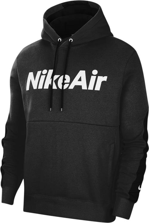 Nike air Fleece Hoodie Mand Black Hoodies Str S - Bomuld hos Magasin