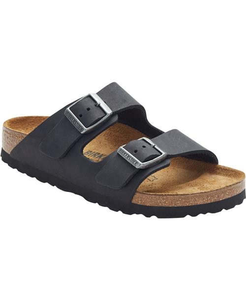 Se Birkenstock Arizona Sandal Kvinde 552113 Black Flade Sandaler Str 35 - Læder hos Magasin ved Magasin