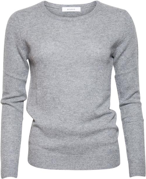 SPARKZ Copenhagen Pure Cashmere Oneck Pullover Kvinde Dark Grey Melange Sweaters Str XL Cashmere - hos Magasin