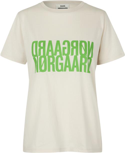 Se Mads Nørgaard - Copenhagen Single Organic Trenda P Tee Kvinde Silver Birch Kortærmede T-shirts Regular Fit Str XXL - Bomuld hos Magasin ved Magasin