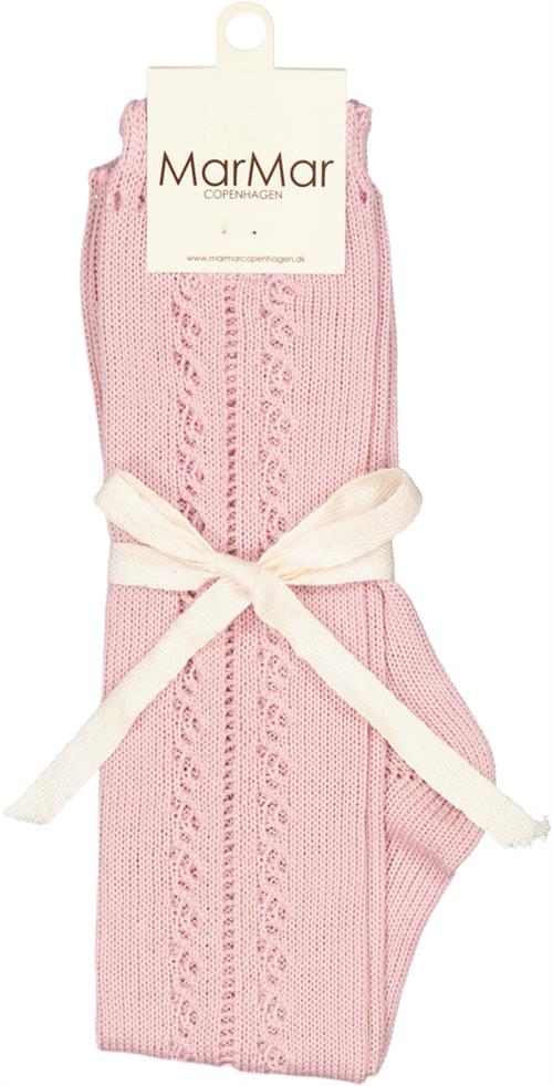 MarMar Copenhagen Knee Socks Pointelle Str 22-24 - Rosa Strømper hos Magasin