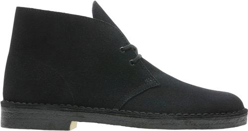 Clarks Originals Desert Boot Black Sde, G, 7 Mand Black Suede Snørestøvler Str 46 - Læder hos Magasin